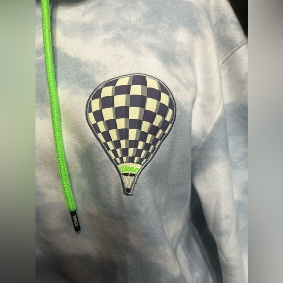 NWT-WESC 90's Mike Cloud Hoodie Blue Drawstring, Unisex - Picture 2 of 9